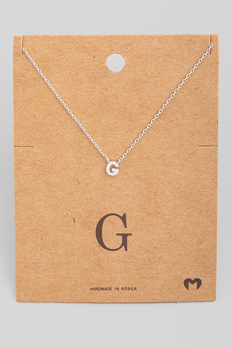 Mini Initial G Necklace