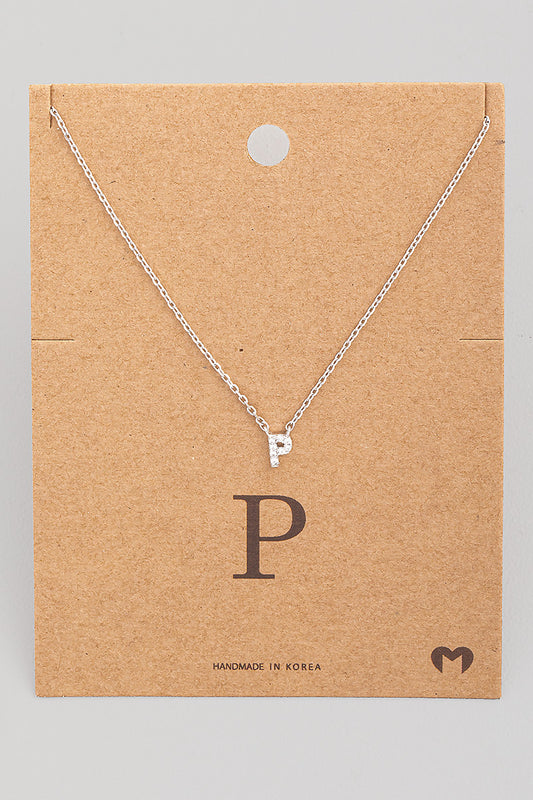 Mini Initial P Necklace