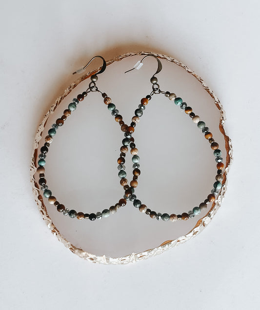 Beaded Hoop Earrings