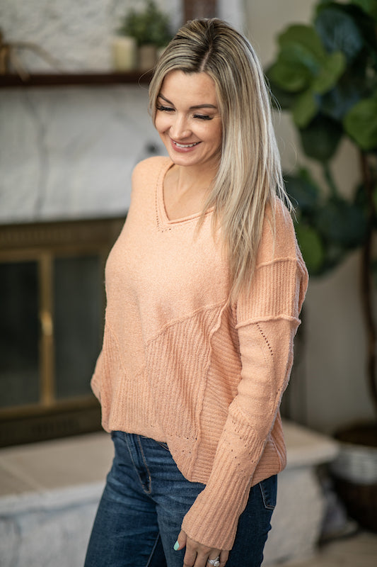 Coral Oversized Sweater