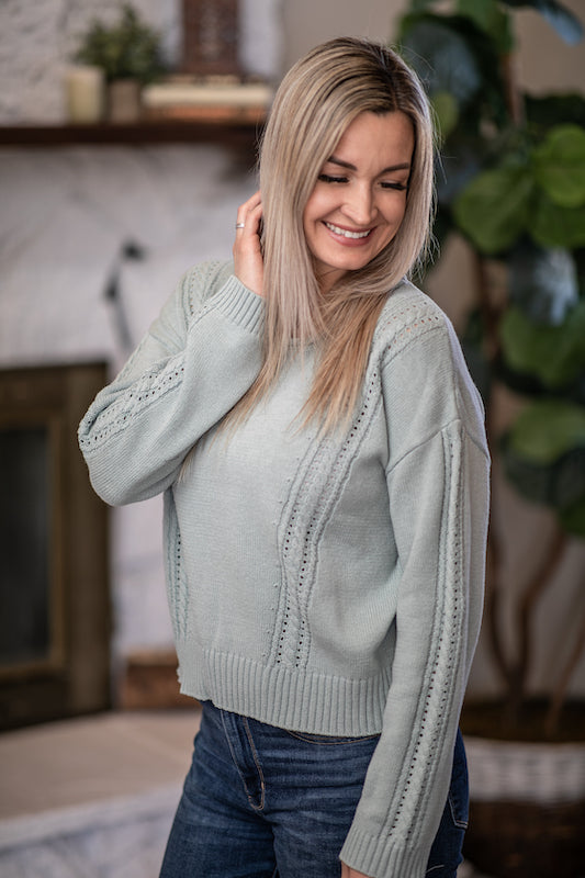 Sage Cropped Sweater