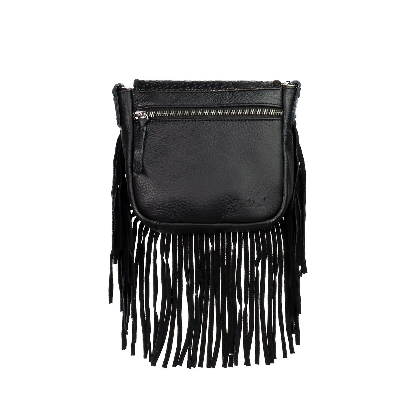 Basketweave Fringe Crossbody