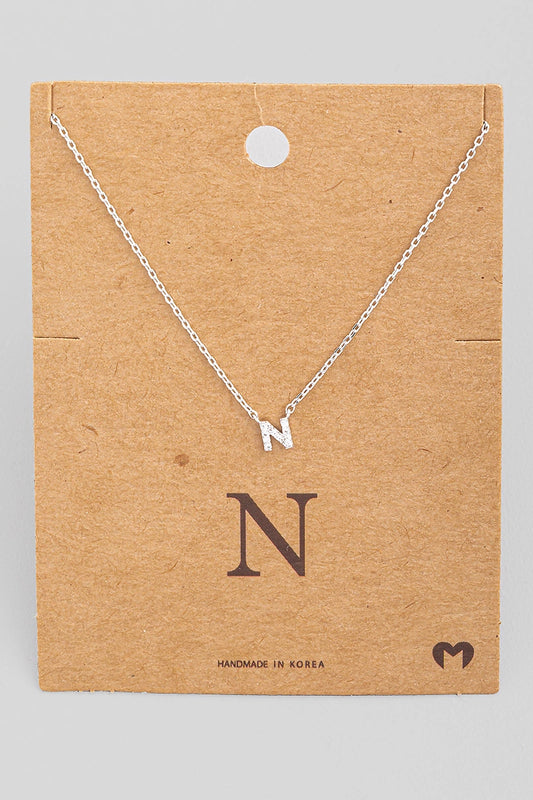 Mini Initial N Necklace