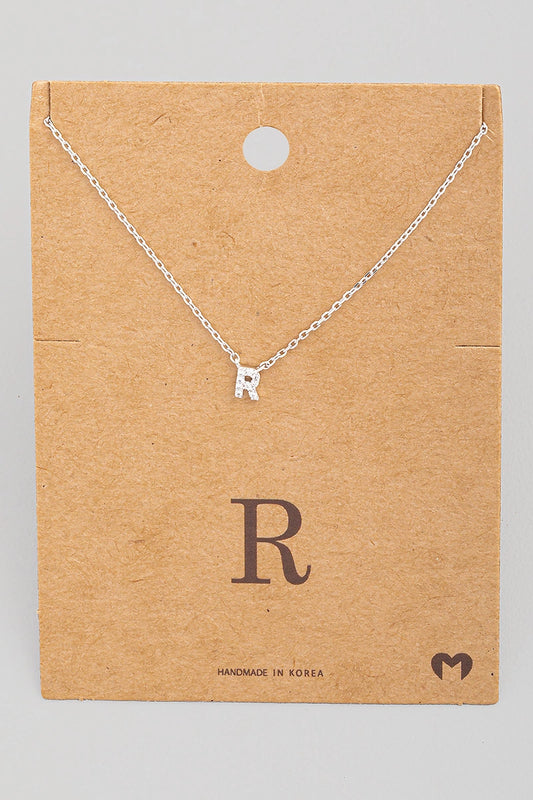 Mini Initial R Necklace