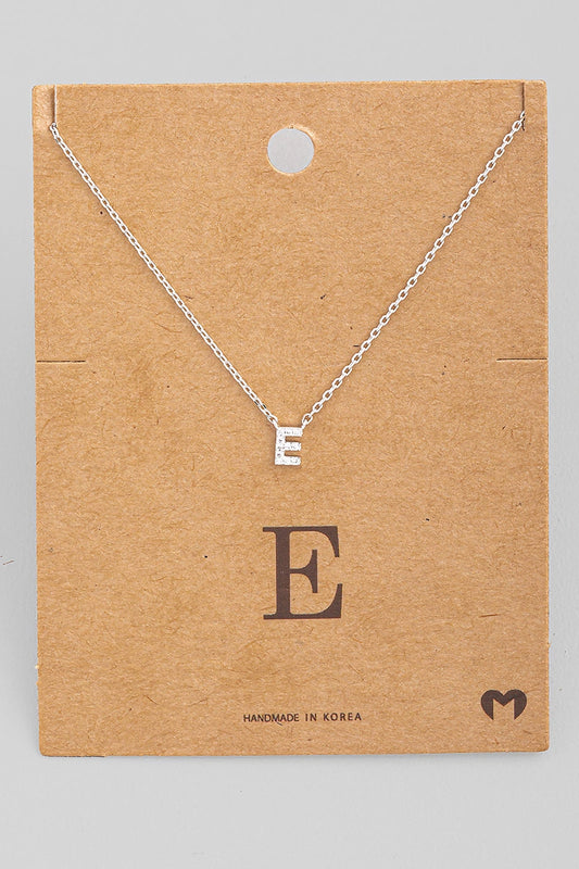 Mini Initial E Necklace