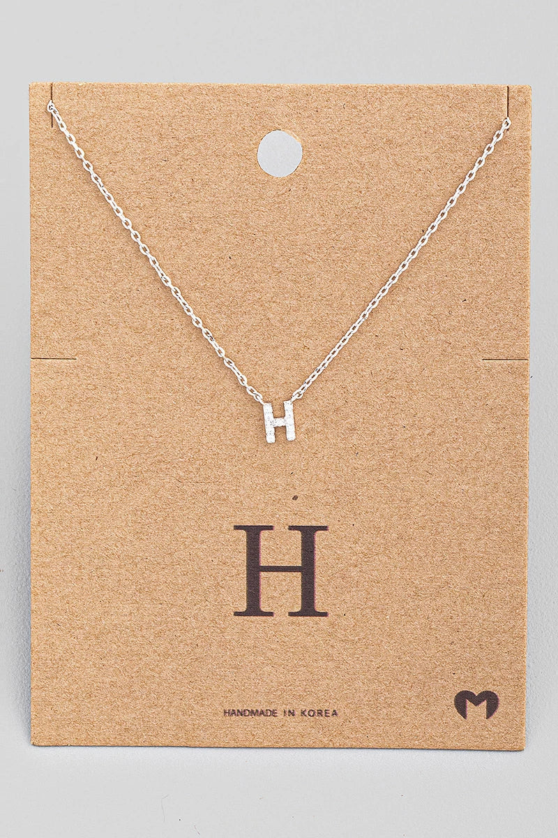 Mini Initial H Necklace