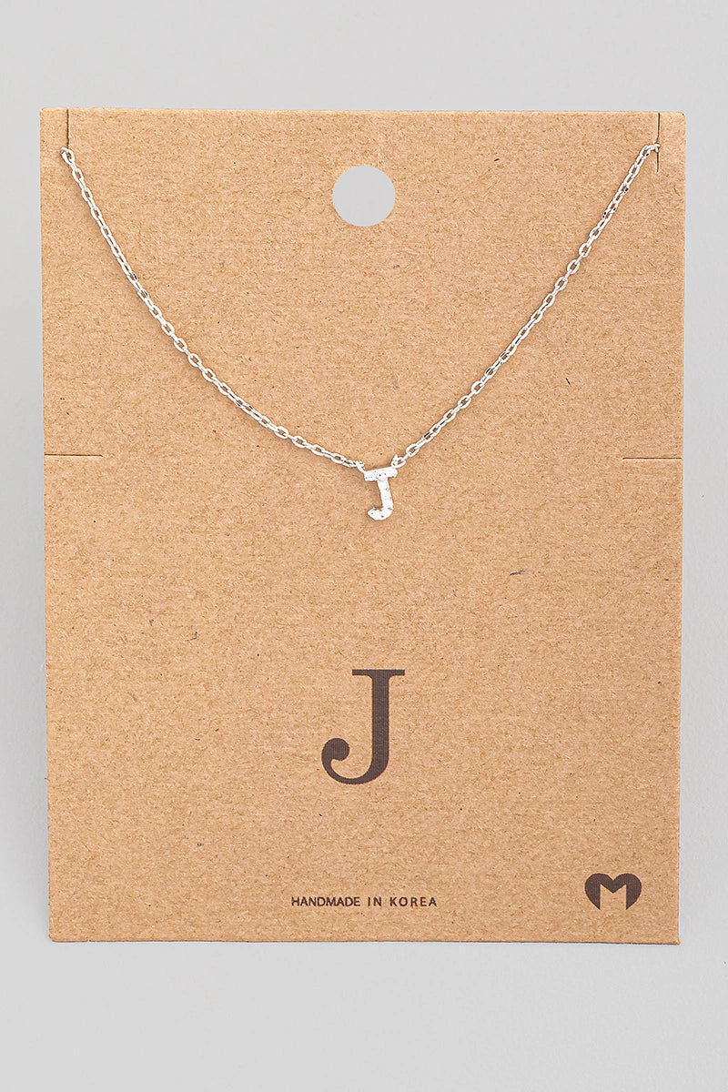 Mini Initial J Necklace