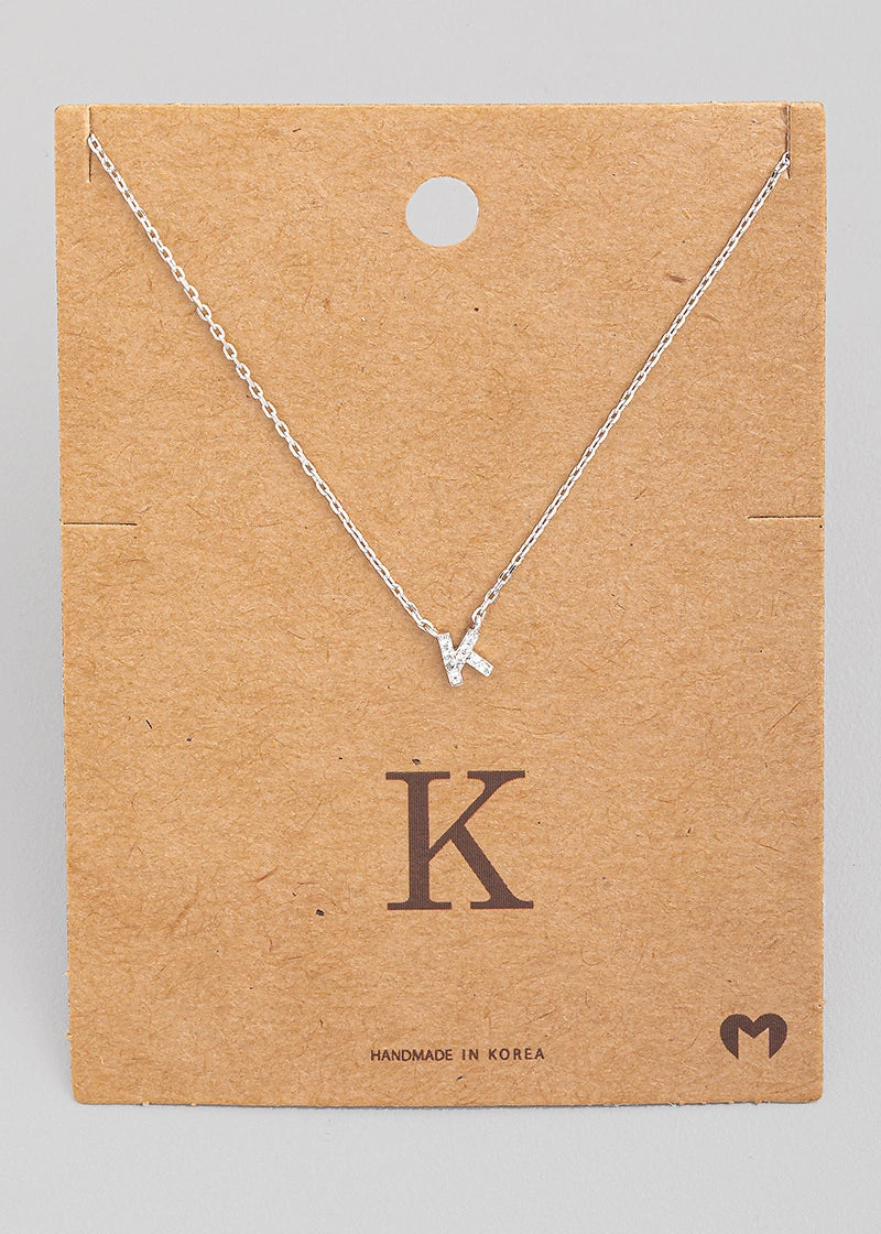 Mini Initial K Necklace