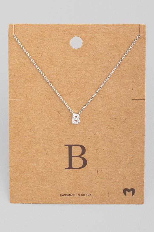 Mini Initial B Necklace